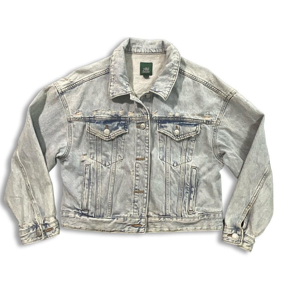 WILD FABLE DISTRESSED DENIM JACKET